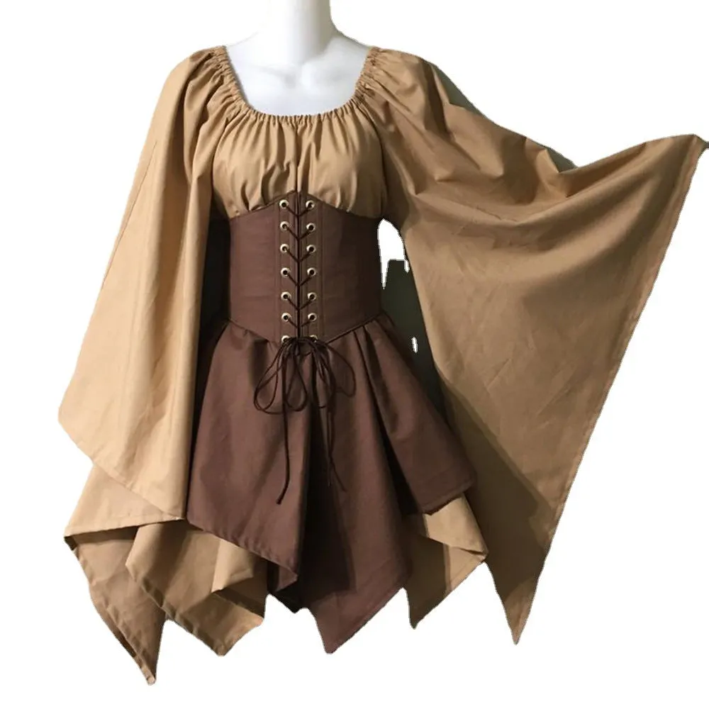 Brownm Commute Classy Innovative Long Sleeve Women's Dress