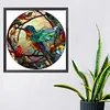 Hummingbird Glass Painting-Paint by Numbers Acrylic Painting 40*40CM