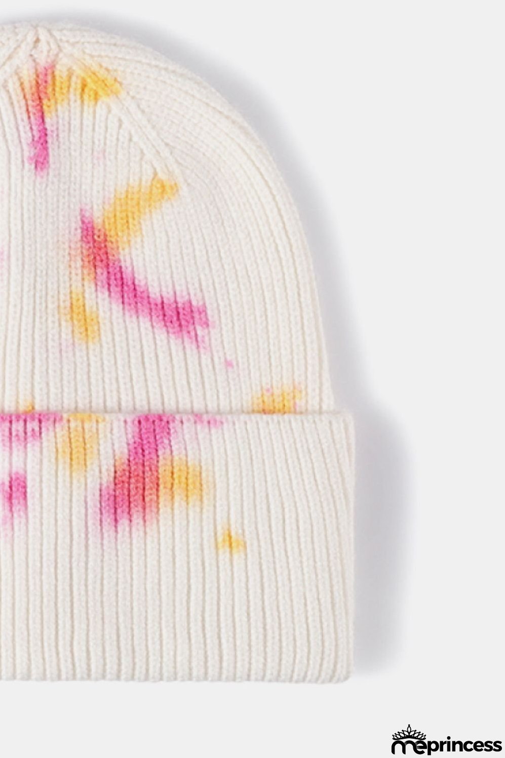 Tie-Dye Cuffed Rib-Knit Beanie Hat