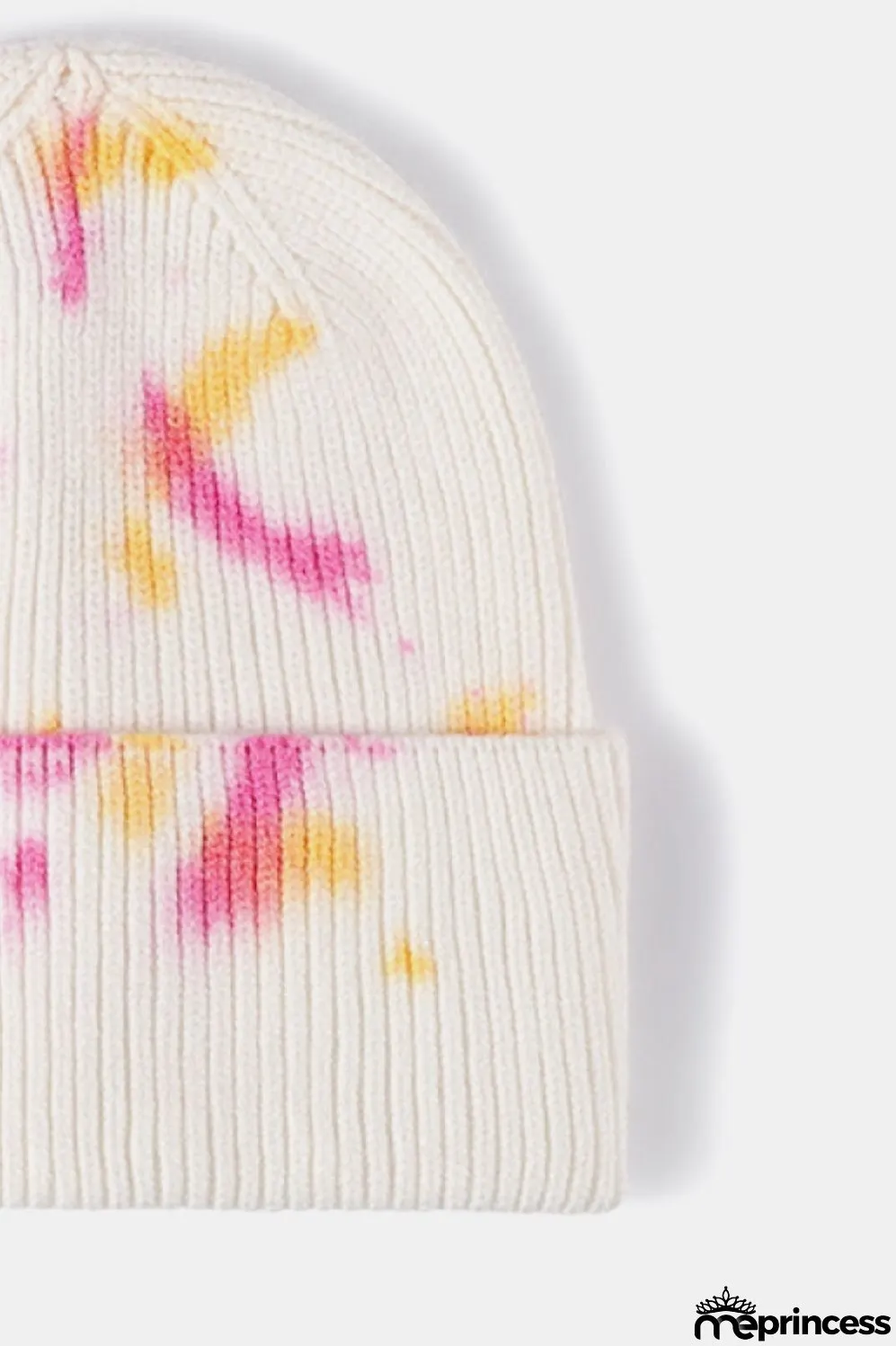 Tie-Dye Cuffed Rib-Knit Beanie Hat