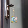 (US Local)PET Double Sided Special Shaped Easter Alphabet DIY Diamond Painting Keychain