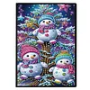 (US Local)50-Page A5 Christmas Snowman Diamond Painting Notebook for Adult Holiday Gift