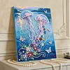 Two Jellyfish DIY Pearl Painting Kit with Frame 30x40cm Pearl Gem Paintings Picture Arts Craft for Adults Beginners Gift Home Wall Decor