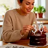 Reusable Numeral Birthday Candle Holder Set Number 0-9 for Party Anniversary