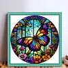 Butterfly - 14CT Counted Cross Stitch 40*40cm/15.75*15.75in(glass painting cross stitch)