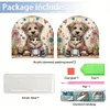 Acrylic Cats Dogs Diamond Painting Paper Towel Napkin Holder for Home Art Crafts