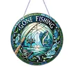 (Upgrade Size)DIY Double Sided Effect Diamond Painting Hanging Pendant Kit (Fish)