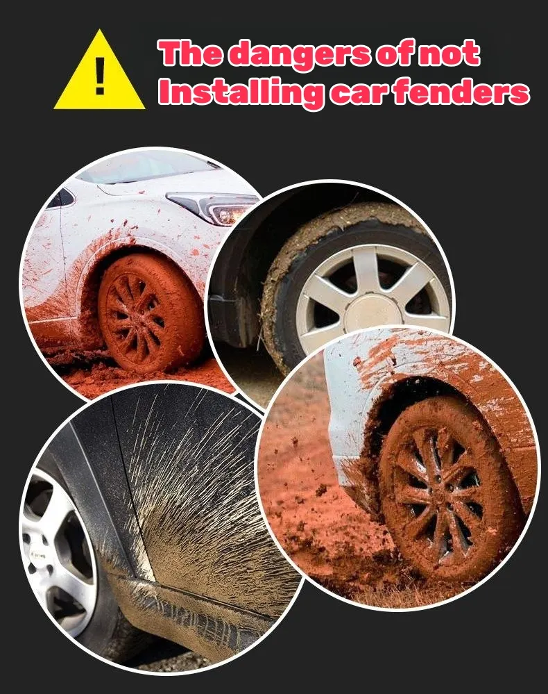 Car logo anti-sediment protection car paint fender（4PCS）
