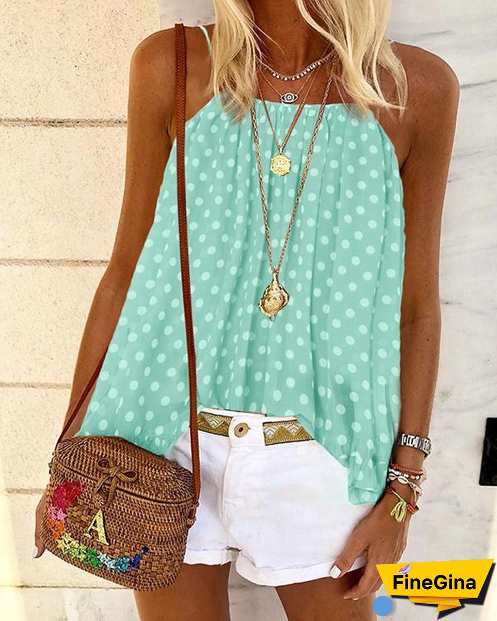 Floral-Print Bohemia Vacation Camis
