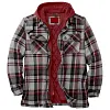 Men's Classic Flannel Retro Plaid Shirt Hooded Jacket Coat