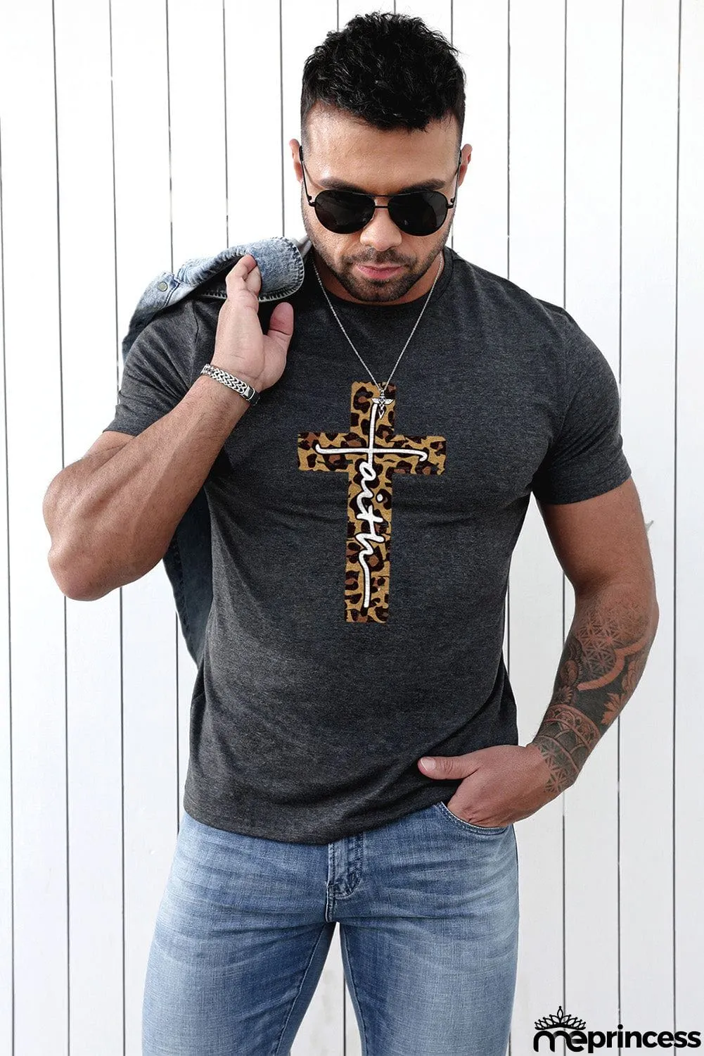 USA Flag Print Men's Tee