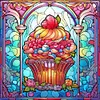 Colorful Desserts Glass Painting-Paint by Numbers Acrylic Painting 40*40CM