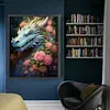 >SALE<Full Embroidery Eco-cotton Thread 11CT Print Flower Dragon Cross Stitch 50x60cm