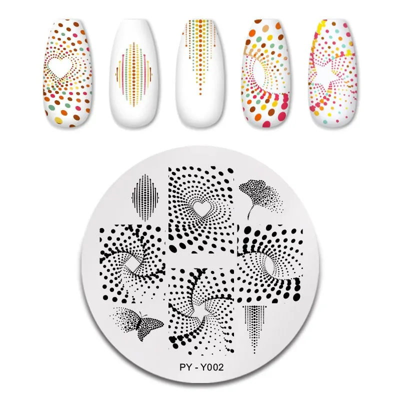 PICT YOU Nail Stamping Plates Flower Plant Pattern Nail Art Plate Stencil Stainless Steel Line Pictures Theme Image Plates Mold-Nail Inspo