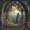 Forest Window-11CT Stamped Cross Stitch 50*50cm/19.69*19.69in