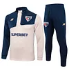 Joyfball 2024/2025 S&atilde;o Paulo Half-Pull Training Suit Khaki Football Shirt 1:1 Thai Quality