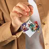 7pcs Double Side Diamond Painting Special-shaped Drill Rooster Keychain Kits