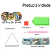 DIY Diamond Painting Double Sided Effect Stained Glass Panel Decorative Home Garden Decoration Hanging Kit(Flower God)