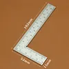 Mini 5x10cm Measuring Ruler Stainless Steel Square For Student Carpenter
