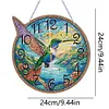 Diamond Painting Wooden Hummingbird Hanging Clock Kit