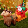 Christmas Inflatable Santa Claus on Reindeer Sleigh for Party Lawn Outdoor Yard