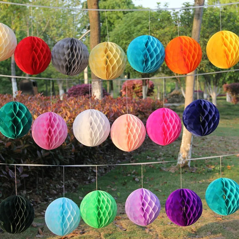 1pc 2 4 6 honeycomb ball paper flower lantern ball wedding party kids birthday party xmas decoration baby show supplies