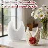 3D Angel Wing Flower Mould Silicone Wave Spiral Candle Mould Reusable Easy To Demold for Candles Soaps Crafts DIY Home Decor (Heart Wreath)