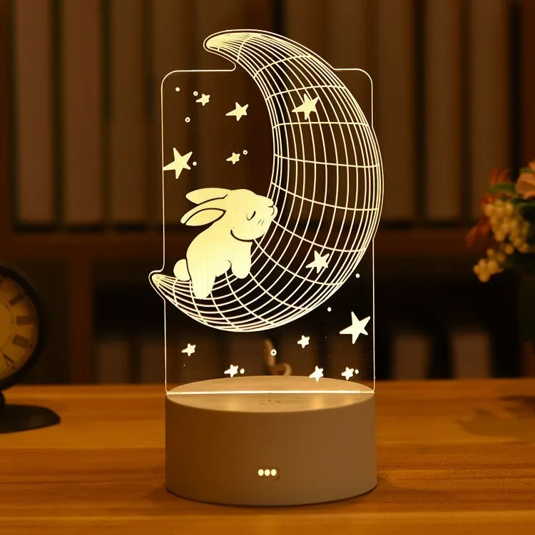 Customized Photo Frame USB Creative Wooden Base With Led Light Living Room Bedroom Decoration Custom Text Photo