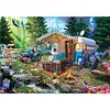 >SALE<Full Embroidery Eco-cotton Thread 18CT Printed Camping Cross Stitch Kit 60x45cm