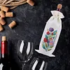5D DIY Special Shaped Drill Diamond Painting Wine Bottle Bags Covers Kit(Flower)
