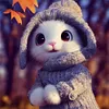 (4Pcs)Cute Animal - Paint by Numbers Acrylic Painting 20*20CM