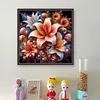(Multi Style)Rose Butterfly-Full Embroidery 3 Strands 11CT Stamped Cross Stitch-45*45CM