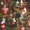 (US Local)6pcs Xmas Stockings  DIY Diamond Art Pendant Wall Door Decoration