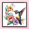 Flowers And Hummingbirds - 18CT Stamped Cross Stitch 20*20cm/7.87*7.87in