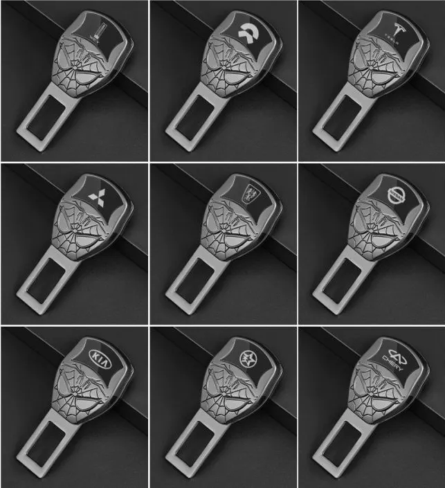 Car zinc alloy electroplated seat belt extension buckle