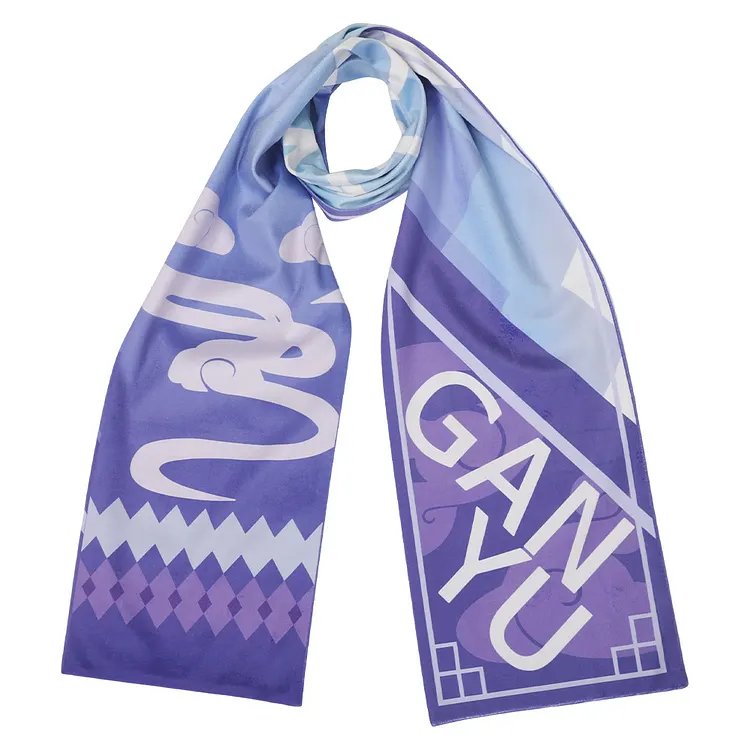 Genshin Impact Ganyu Purple Scarf Cosplay Accessories Halloween Carnival Props