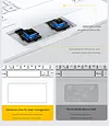 360 Degree Rotating iPad Pro 12.9 inch 6th 5 4 3rd Generation Keyboard Case Transparent, Clear with 7 Color Backlit Touchpad, Foldable, Multi-Angle, Multi-functional, Integrated Keyboard Cover