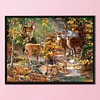(Big Size)Deer In The Forest - 11CT Stamped Cross Stitch - 60*45cm - Animal