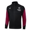 Joyfball 2024/2025 Psg Paris Saint-Germain Jordan Long Zipped Jacket Black Soccer Jersey 1:1 Thai Quality 