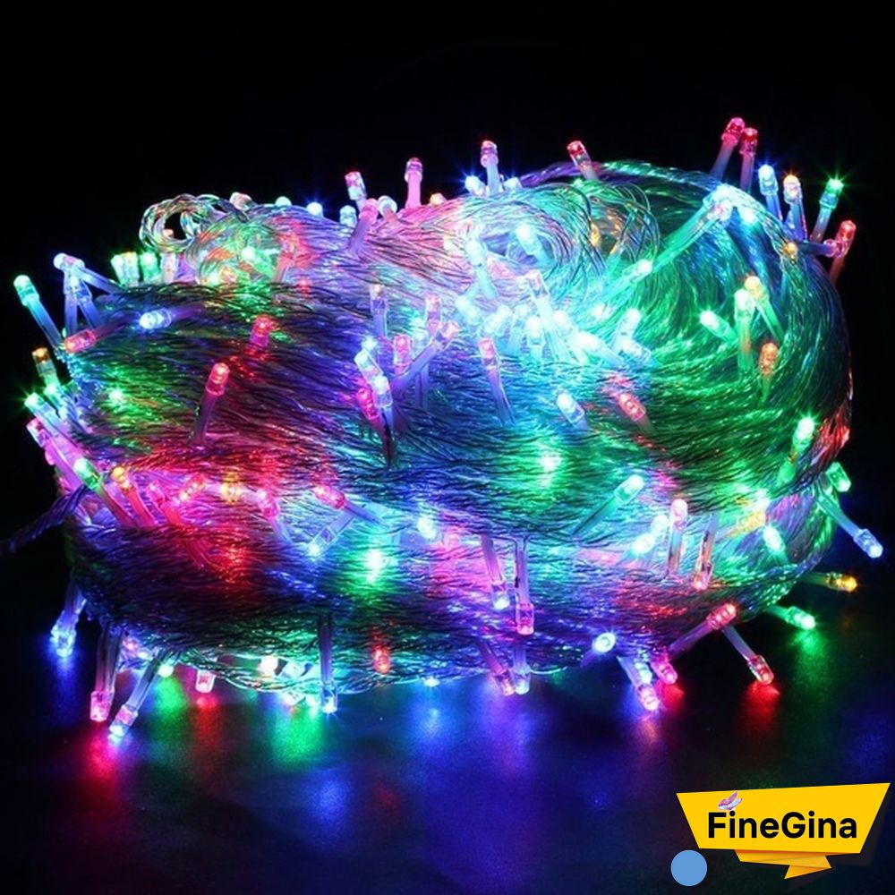 New 8 Modes Christmas Fairy Light Outdoor Waterproof AC 220V/110V 50M/20M/10M 500/200/100LED Fairy LED String Light Chirstmas String Garland For Xmas Wedding Christmas Party Holiday