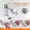 Small Fountain Faucet Extender, Multi-Angle Swivel Faucet with Four Water Flow Modes, M22/M24 Universal Adapter, Suitable for Kitchens and Bathrooms