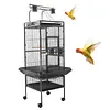[US Local Warehouse] 60 Inch Large Bird Cage with Play Top and Rolling Stand Metal Parakeet Cage