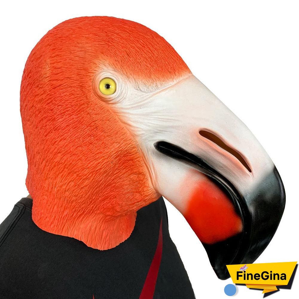 Halloween Flamingo Mask Halloween Animal Party Full Head Mask