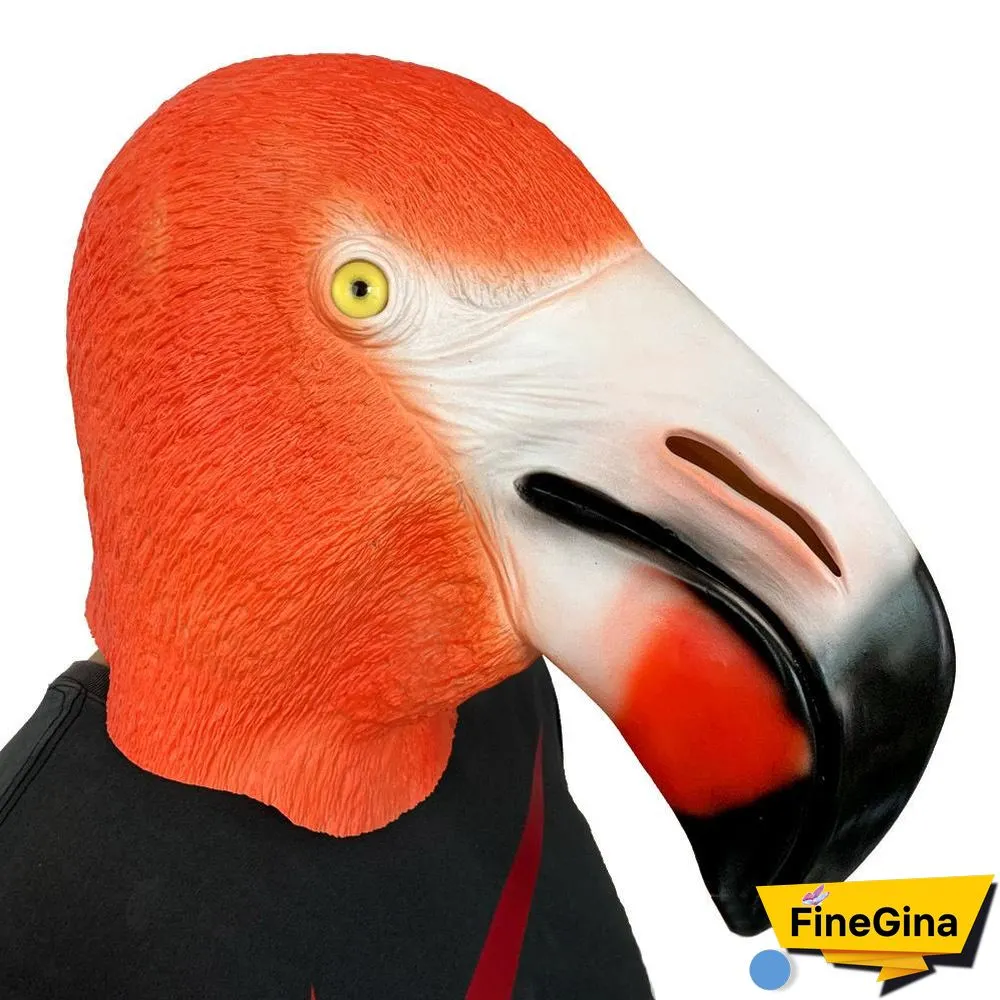 Halloween Flamingo Mask Halloween Animal Party Full Head Mask