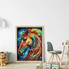 Colored Horse - 11CT Stamped Cross Stitch - 40*55cm - Animal