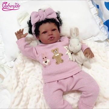 Babeside Quiet Reborn Baby Laney 20'' African American Older Girl Healing of the Heart with Heartbeat Coos and Breath