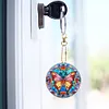 6Pcs Diamond Art Keyring Set Double Sided Cartoon Special Shaped (Butterfly)