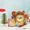 (US Local)5D DIY Special Shape Diamond Painting Desk Ornament Handmade Clock Kit(Beer Time)