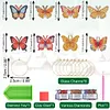 8PCS DIY Diamond Painting Art Wine Glass Charm Pendant Kits