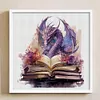 Dragons And Books - 14CT Stamped Cross Stitch - 50*50cm